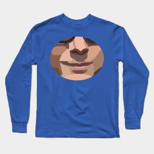 Smiling Man Abstract Long Sleeve T-Shirt